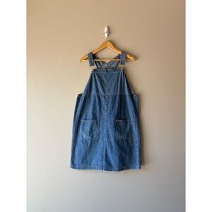 marsh landing 90s denim overall dress with pockets